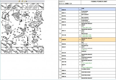 Engine bracket - PSA, fair use