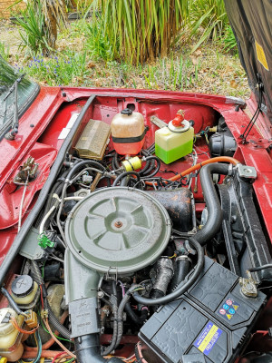 Offside engine bay