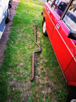 A tailpipe as long as a Mini...