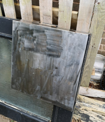 Old paint and surface rust off