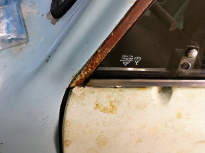 Tiny repair to offside door