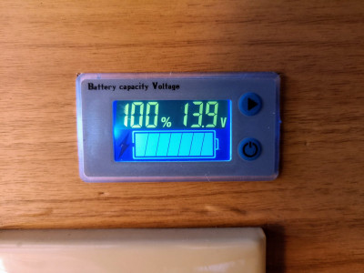 Battery condition meter close up