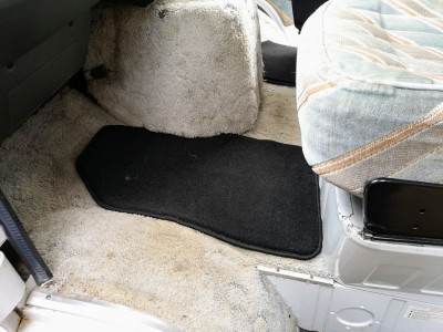 Nearside mat trimmed to fit