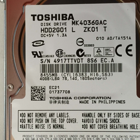 MK4036GAC Original NG4 HDD