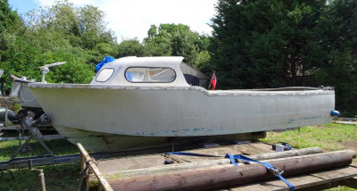 This is it pretty much as found, looking quite different from the original with the full cabin