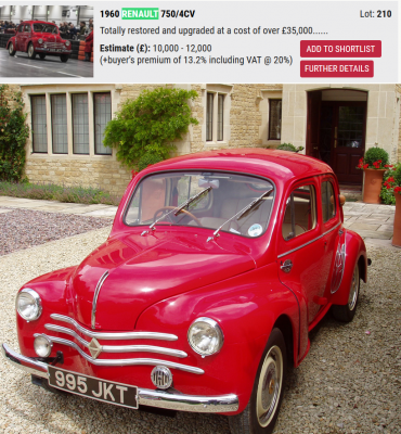 Screenshot<br />Classic Car Auctions:The Practical Classics Classic Car and Restoration Show Sale 2020