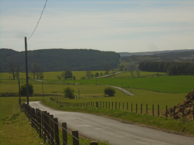 View back down to Alwinton on way to Biddlestone