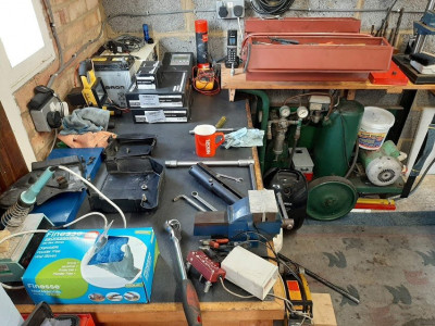 Workshop bench within reach!