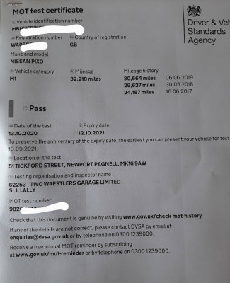 Happiness is an MoT Pass!