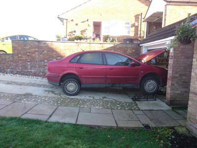 Car levelled on my sloping drive