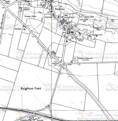 Reighton AA box old - Oldmaps / OS, fair use