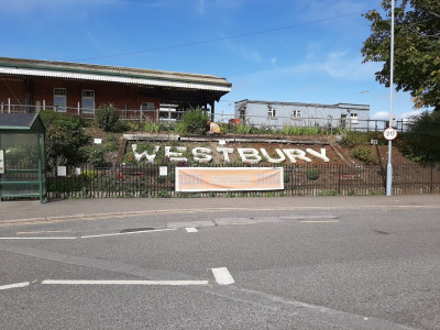 Outside Westbury Railways Station