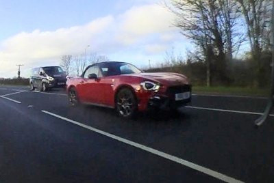 Red Car on the A422