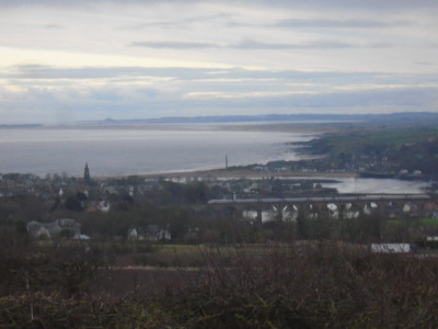 view from Halidon hill,  LNER Azuma crossing Border Bridge