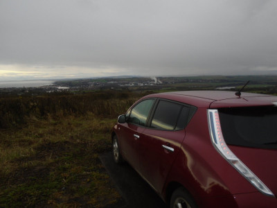 view from Halidon hill looking towards Berwick and Holy Island