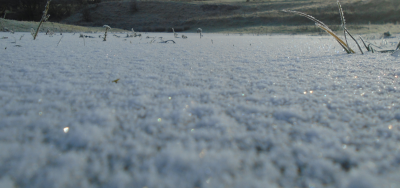 ice hockey pitch with a dusting