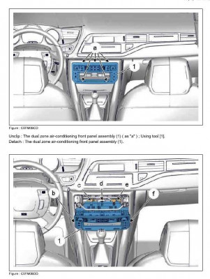 Aircon control panel removal 1 - PSA, fair use
