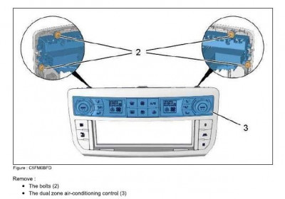 Aircon control panel removal 2 - PSA, fair use