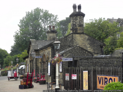 VIROL advert at Oakworth Station