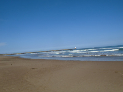 Spittal beach where the Tweed meets the North Sea