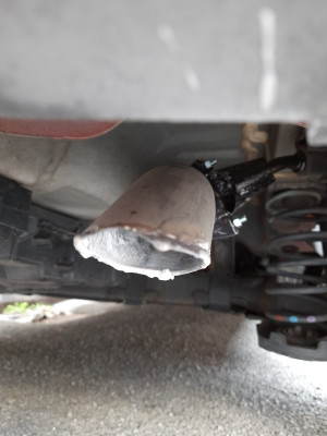 White residue on exhaust tip