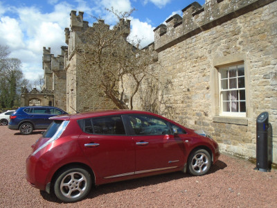 One of the more scenic charging points on the A68