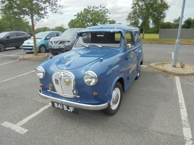 Just about in the parking space