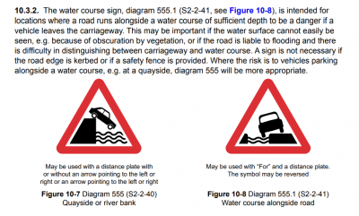 The UK's rarest official road sign? (fig 10.8)<br />1000 points for an original photo of one in situ on the roads of the UK.