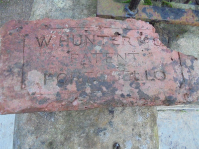 Its old 1870 to 1883 (West Bank Brick and Tile Works Portobello)<br />W Hunter and Co<br />Patent<br />Portobello