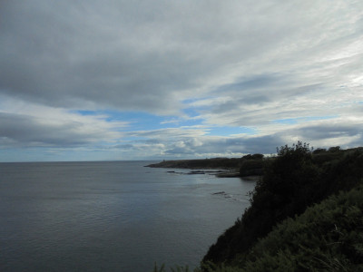 Just a hint of a brighter patch of light on its way against a dark sky