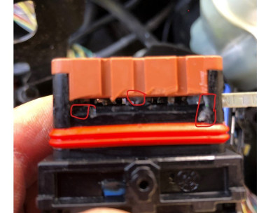 ECU 48 way showing blobs below cleaning