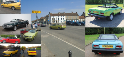 Centre photo<br />Helmsley Market Place on a hot Summer day<br />The natural environment of the open-topped car.