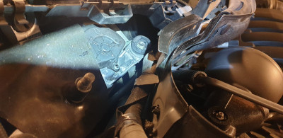 the beginnings of corrosion on the alloy surface