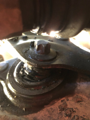 old control arm bush - looks knackered