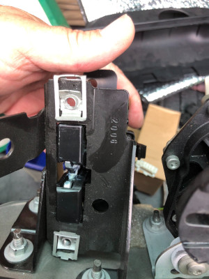 before Peugeot bracket mods - almost fits but not quite