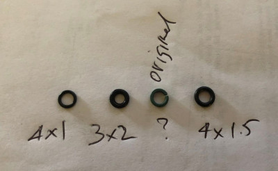 O ring sizes