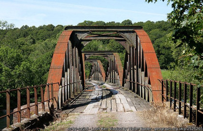 Loch Ken Viaduct<br />This masonry and iron viaduct was built in 1860 to carry the Portpatrick Railway. The line was closed in 1965 and the bridge is closed to pedestrians for safety reasons.