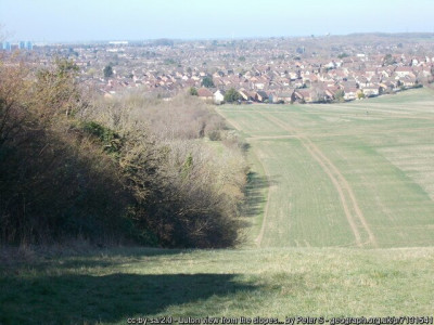 Luton view from the slopes of Stopsley Common