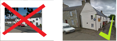 Oops,  no the Village inn in Milnathort doesnt have a Red E-type in front of it, but maybe a C15 White Van.   Selected an incorrect image!