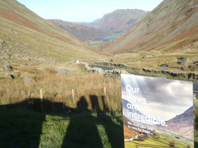 Over the top of the Kirkstone Pass looking down to Brotherswater