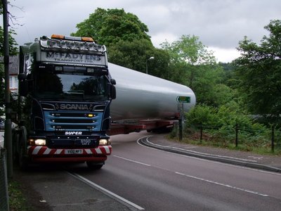 At Spean Bridge, the road was cleared to make way for four of these . . . rear steering essential