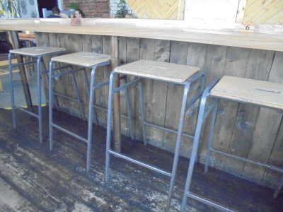 old school chemistry lab stools