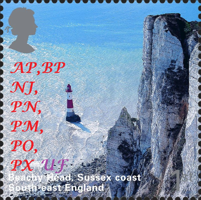 Sussex Vehicle Registration pre-74 Area Codes<br />and a stamp