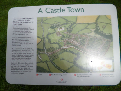 Info Board about Clun and its Castle