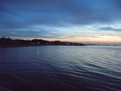 Sunset over Arthur's Seat from Musselburgh Harbour