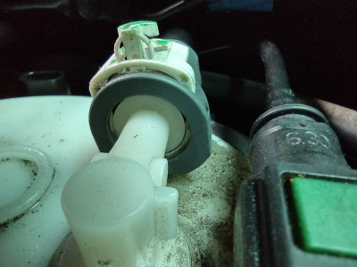 Centre section pulled up/out