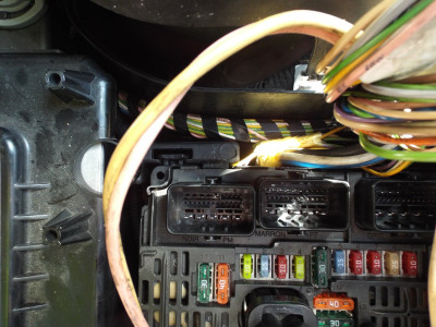 Top left latch holding fuse box in place