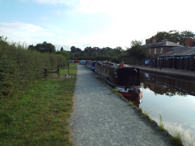 "The Black Cat" and "Sapphire" at Ellesmere, opposite the service point