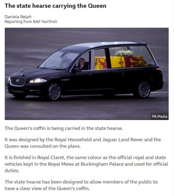 The State Hearse - BBC/PA