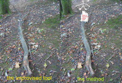 With a bit of creative thinking and an ancient tool crafted from available materials.